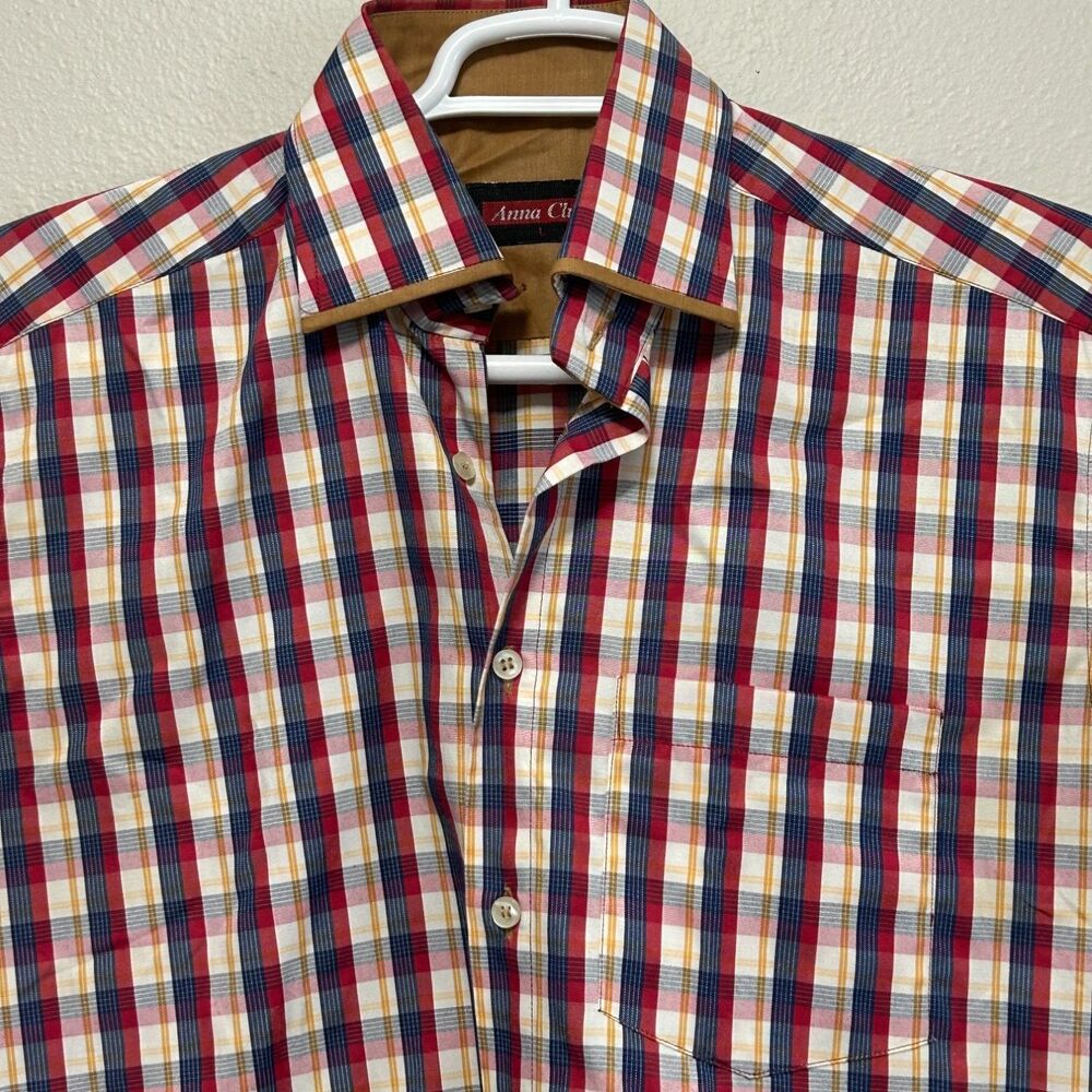 Anna Club A-12299 Button-Up L Multicolor Cotton Blend Button-front Closure